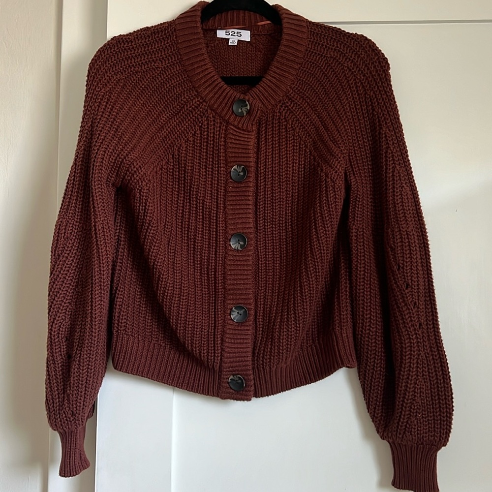 525 America Balloon Sleeve Cardigan